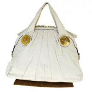 Gucci Handbag Ivory White Leather